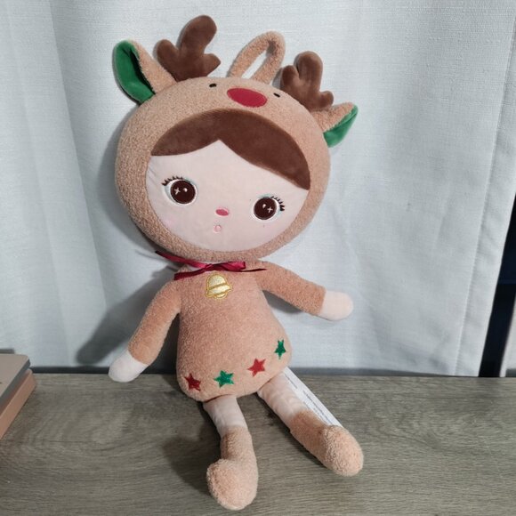 MeToo Plush Doll Christmas Reindeer Stuffed‎ Girl Me Too Toy Retired HTF - Picture 3 of 7